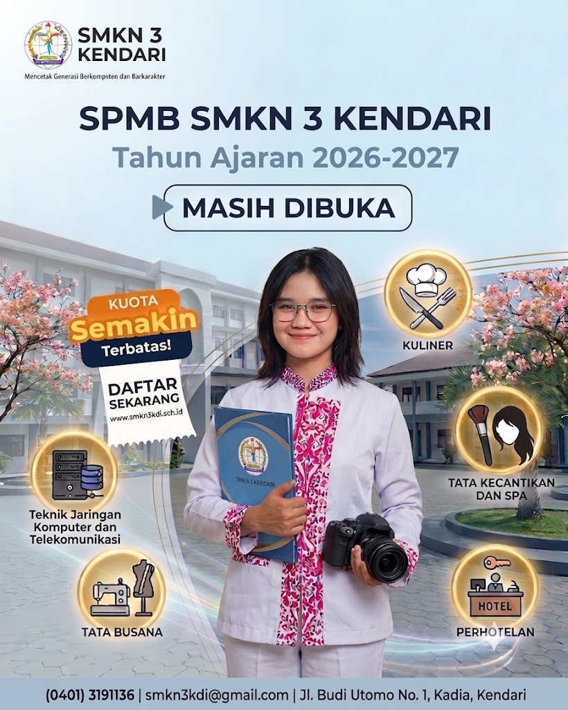 Flayer SPMB SMKN 3 Kendari